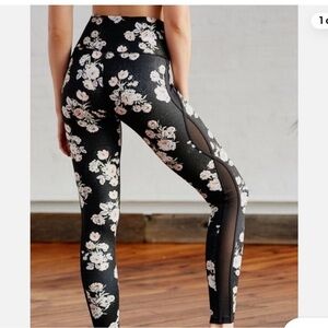 Free People Black Floral Leggings